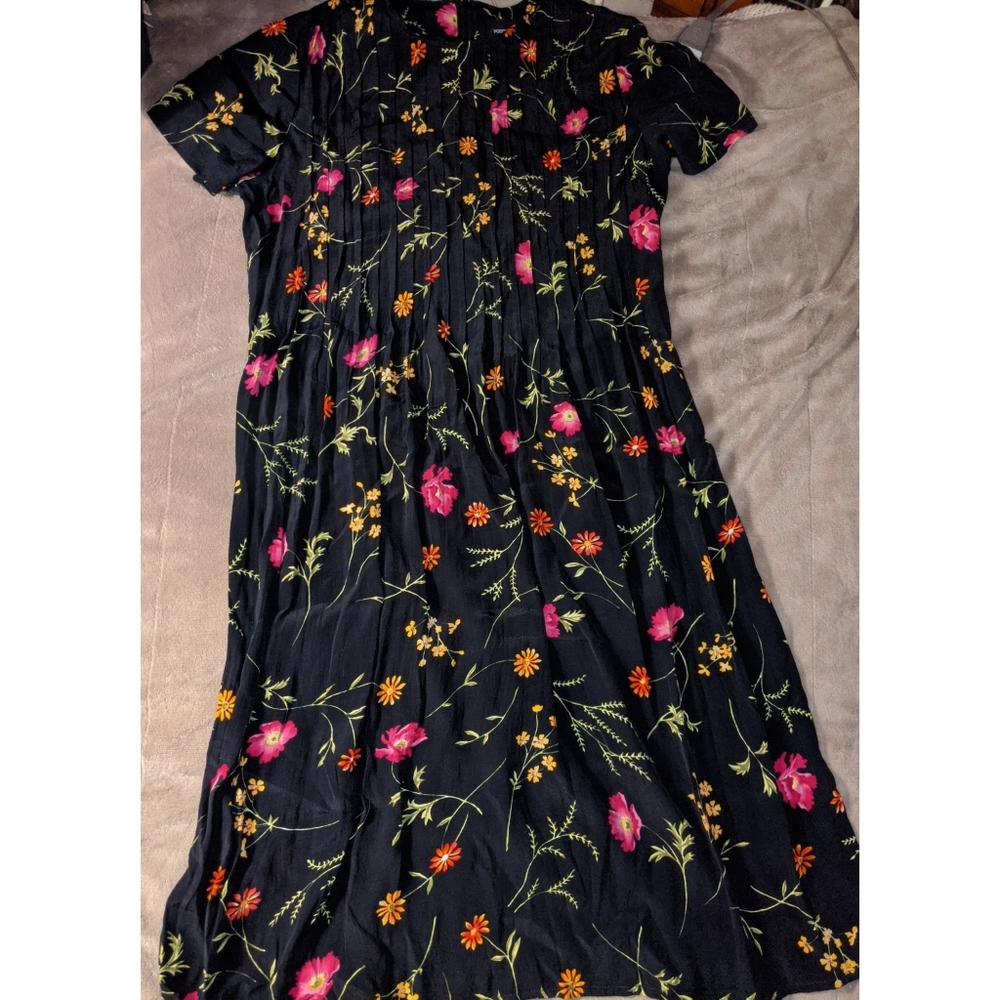 Positive Attitude Black Floral Dress